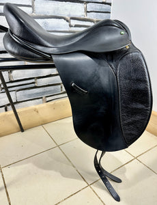 18” Wide Ideal Jessica Dressage Saddle - Black