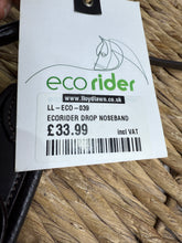 Load image into Gallery viewer, EcoRider Adjustable Padded Drop Noseband -Brown- Cob