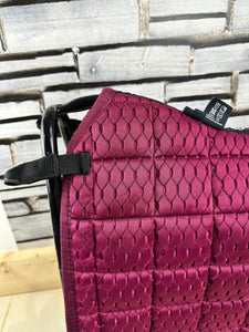 S/H Lemiex Carbon Mesh Dressage Saddle Pad - Large - Mulberry