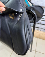 Load image into Gallery viewer, 16 1/2” Wide (AO) Voltaire Palm Beach 2024 Jump Saddle - Black - FIN Panel