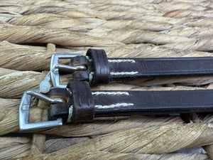 NEW Jeffries English 1/2” Cheekpieces - Brown - Full