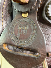 Load image into Gallery viewer, 15” Western Saddle, K&amp;B Saddlery, Iowa -Round Skirt- SQB - Brown