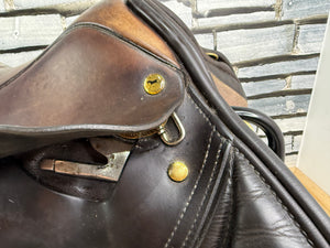 17 1/2” Medium Black Country Wexford Jump Saddle - Brown