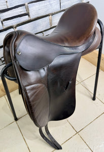 17” Narrow Black Country Dressage Saddle - Brown