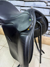 Load image into Gallery viewer, 17” Wide Crown/Ideal Jessica Dressage Saddle - Black - Excellent Condition