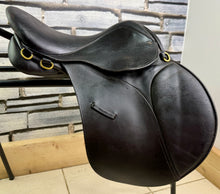 Load image into Gallery viewer, 14” Wide GFS English Pony GP Saddle - Black - Lead Rein Tiny Tot