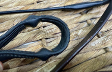 Load image into Gallery viewer, Mega Grip Flexi Reins - Rubber Blocks - Brown/Black