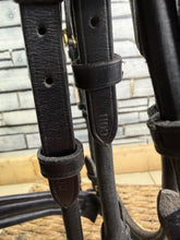 Load image into Gallery viewer, S/H Schockemohle Crystal Brow Double Bridle - Black/Brass - Cob