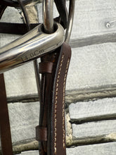 Load image into Gallery viewer, S/H English Traditional Complete Snaffle Bridle - Brown - Full