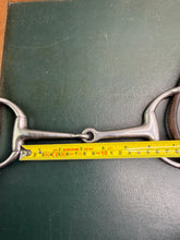 Load image into Gallery viewer, 6” Cheltenham Gag Bit with English Leather Cheeks - Brown - Running Gag