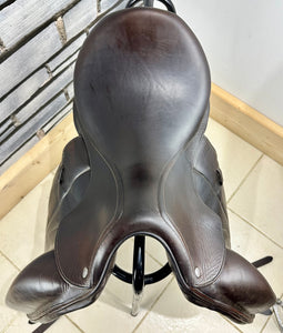 17 1/2” MW Voltaire Adelaide Monoflap Dressage Saddle - Brown