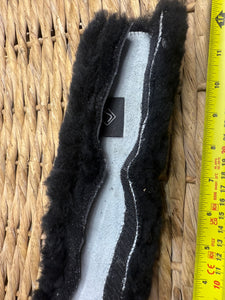 S/H Lemieux Sheepskin Noseband Cover with Velcro  - Black