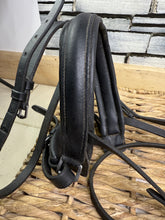 Load image into Gallery viewer, S/H Padded Flash Snaffle Bridle - Black - Full