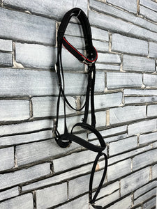 S/H Thorowgood Conform Comfort Web Flash Bridle - Black - TB