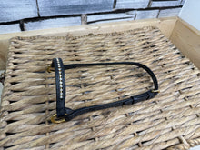 Load image into Gallery viewer, Mini to Arab In Hand Leather Show Halter/Bridle - Diamonte &amp; Brass