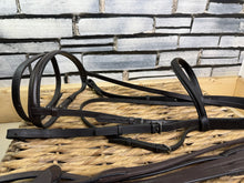 Load image into Gallery viewer, S/H English Flash Snaffle Bridle &amp; Flexi Reins - Brown - Full