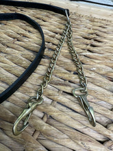 Load image into Gallery viewer, S/H Brass Coupling Chain with Leather In Hand Lead