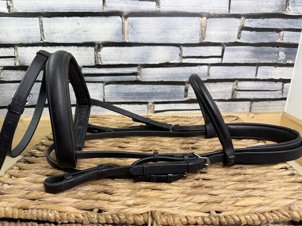 S/H GFS Padded Flash Bridle - Full - Black