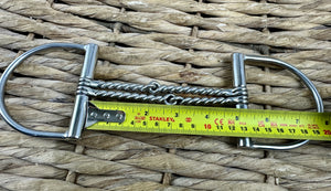 5” Double Twisted Wire ‘W’ Mouth Dee Snaffle Bit
