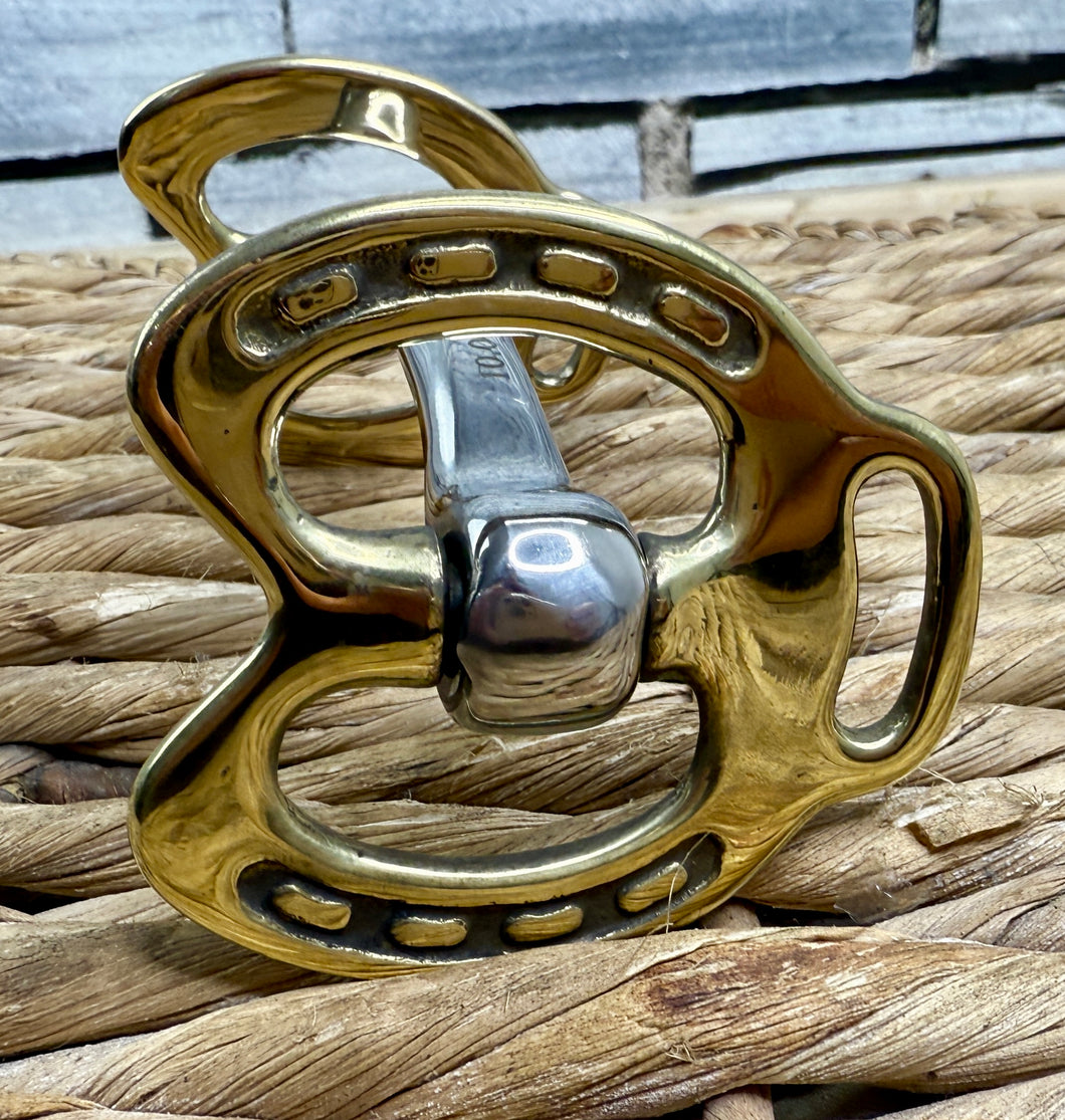 Horseshoe Cheek Stallion Show Bit -4”-5 1/2”