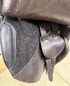 17” MW Frank Baines Jump Saddle - Brown