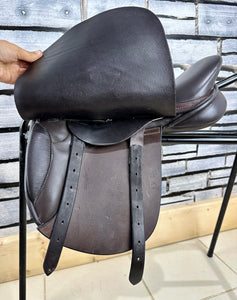 15” Wide Jeremy Rudge Fusion Pony Show/WH Saddle - Brown