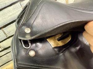 17 1/2” MW Amerigo Classic Dressage Saddle - Black