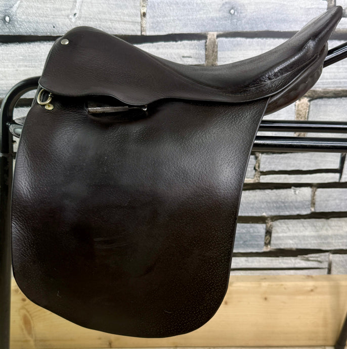 14” MW English Tiny Tots Pony Show Saddle - Dark Brown