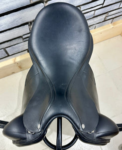 17 1/2” Wide +2 Equipe Emporio Monoflap 2018 Dressage Saddle - Black