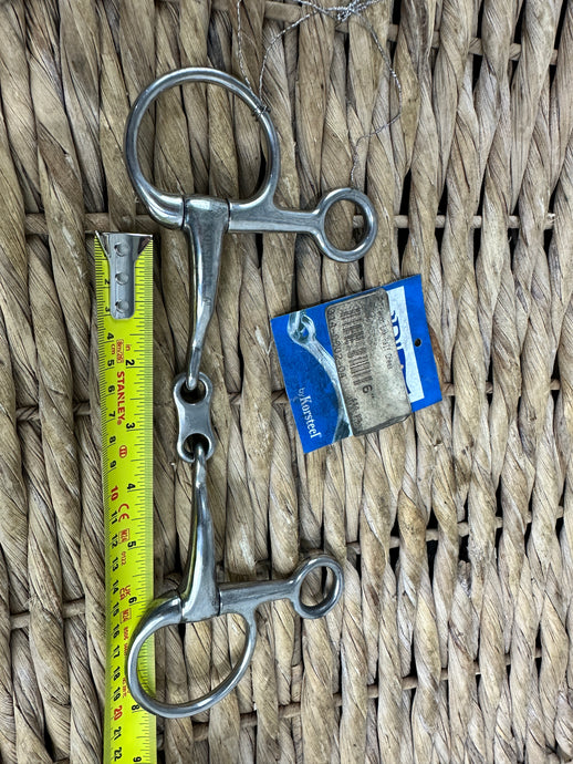 S/H 6” Korsteel JP French Link Hanging Snaffle/Baucher Bit