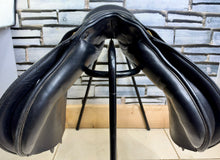 Load image into Gallery viewer, 17” Medium/Changeable Gullet Bates Caprilli GP Saddle - Black Leather