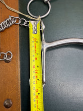 Load image into Gallery viewer, 5” Double Bit Set - Fixed Arch Mouth Weymouth &amp; Small Ring Bridoon - Thin
