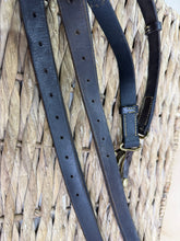 Load image into Gallery viewer, S/H Elasticated Leather Side Reins - Full - Brown