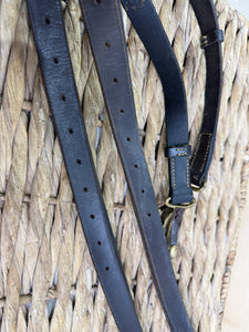 S/H Elasticated Leather Side Reins - Full - Brown