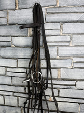 Load image into Gallery viewer, S/H English Complete Cheltenham Gag Hunting Bridle - Brown - Full