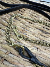 Load image into Gallery viewer, S/H English Heavy Brass Stallion Chain with Leather In Hand Lead
