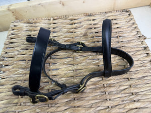 S/H In hand Flat Showing Bridle -Black/Brass- Mini Shetland