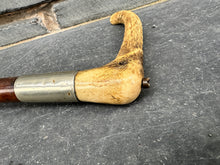 Load image into Gallery viewer, Gents Vintage Hunt Whip - Double Collars - Plaited Leather Thong