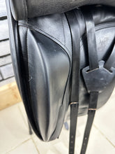 Load image into Gallery viewer, 17 1/2” Wide Harry Dabbs Dressage Saddle - Black