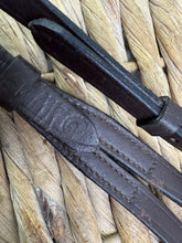 Load image into Gallery viewer, S/H Elastic Hunting Breastplate &amp; Martingale -Brown/Brass- Pony