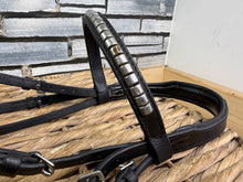 Load image into Gallery viewer, S/H English Cavesson Snaffle Bridle - Cob - Black