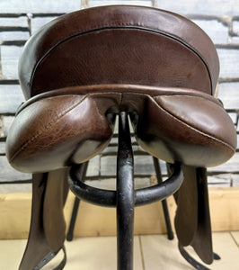 17” Narrow Black Country Dressage Saddle - Brown