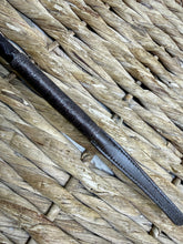 Load image into Gallery viewer, Buffalo Horn Topped Plaited Leather Show Cane - Brown/Black