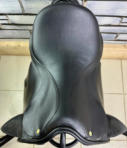 17” Wide Holistic Saddlery Monoflap Dressage Saddle - Black