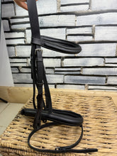 Load image into Gallery viewer, S/H English Flash Nose Bridle -Full- Very Dark Havana