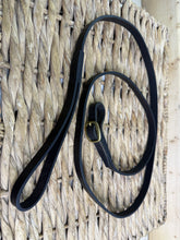 Load image into Gallery viewer, S/H 5/8” Leather In-hand Showing Lead - Black/Brass Buckle