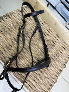 S/H English Raised In hand Showing Bridle -Brown/Brass- Full