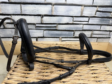 Load image into Gallery viewer, S/H Heritage Padded Comfort Flash Bridle -Black- Full