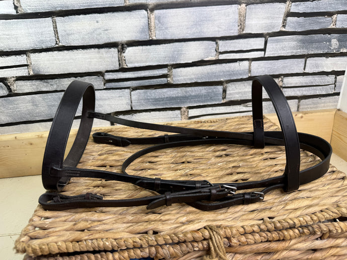 S/H English Hunter Snaffle Bridle - Brown - Full