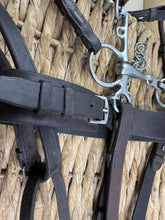 Load image into Gallery viewer, S/H English Complete Pelham Hunting Bridle - Brown - Full